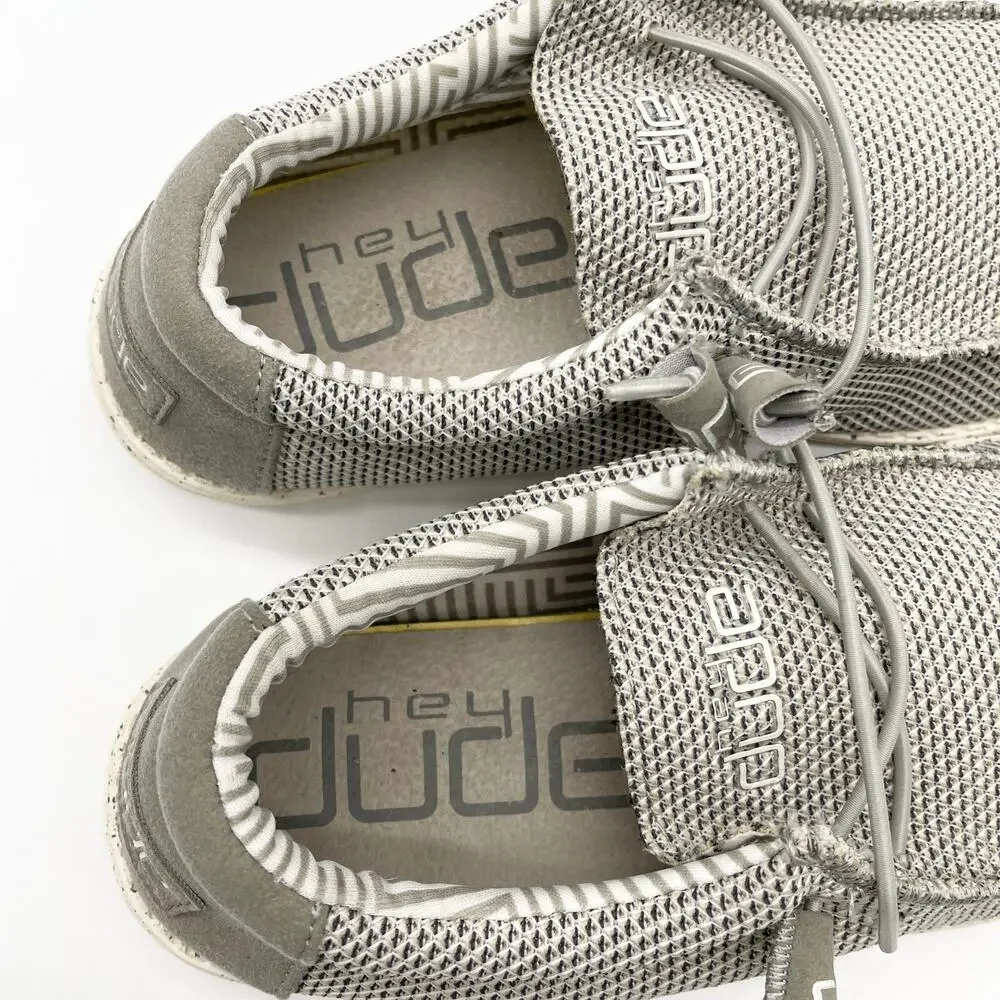 Hey Dude‎ Mens Wally Sox Slip On Shoes Size US 8 Ash Gray Comfort Loafer Casual